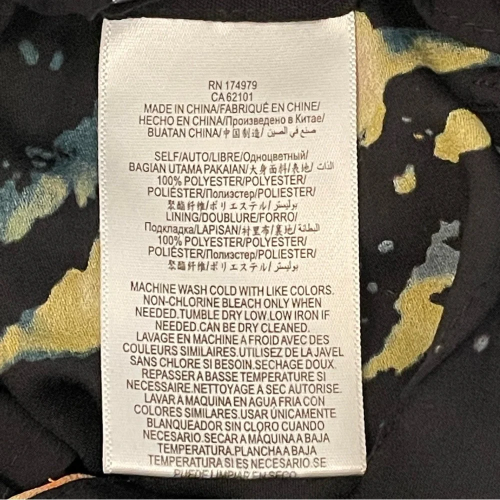 BCBGMaxAzria Black Floral Wide Leg Palazzo Pants - Picture 13 of 15